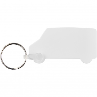 Logo trade promotional item photo of: Tait van-shaped recycled keychain
