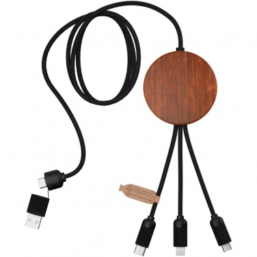 Logotrade promotional gift picture of: SCX.design C40 5-in-1 rPET light-up logo charging cable and 10W charging pad