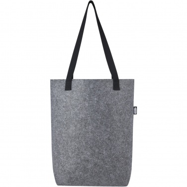 Logo trade business gift photo of: Felta GRS recycled felt tote bag with wide bottom 12L