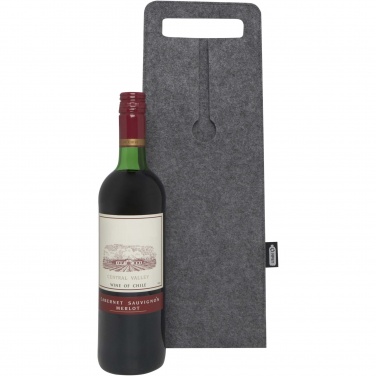 Logo trade promotional giveaways image of: Felta 75 cl GRS recycled felt wine bag