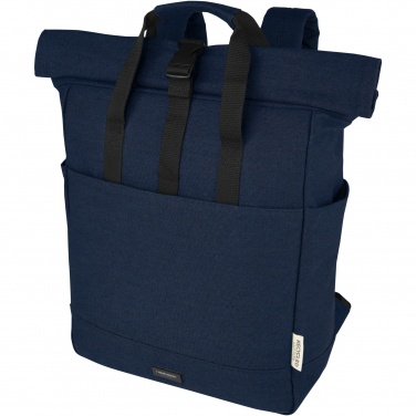 Logo trade promotional merchandise photo of: Joey 15” GRS recycled canvas rolltop laptop backpack 15L