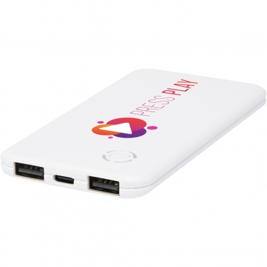 Logo trade promotional item photo of: Slender 4000 mAh slim dual power bank