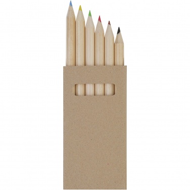 Logo trade promotional items image of: Artemaa 6-piece pencil colouring set