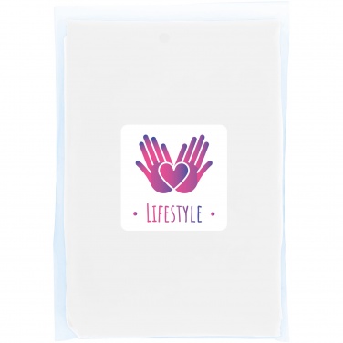 Logo trade promotional product photo of: Mayan recycled plastic disposable rain poncho with storage pouch