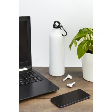 Logotrade advertising product image of: Oregon 770 ml RCS certified recycled aluminium water bottle with carabiner