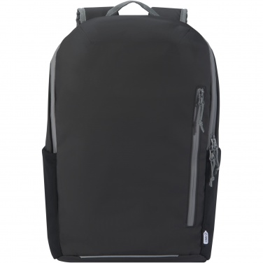 Logo trade promotional giveaways picture of: Aqua 15" GRS recycled water resistant laptop backpack 21L