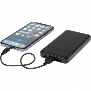 Logo trade business gifts image of: Loop 10.000 mAh recycled plastic power bank 