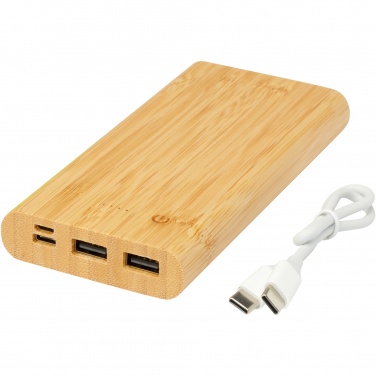 Logo trade promotional product photo of: Tulda 10.000 mAh bamboo power bank