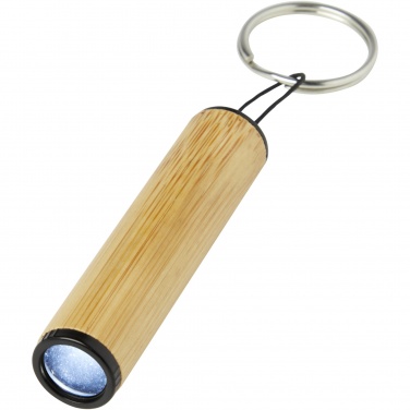 Logotrade promotional item image of: Cane bamboo key ring with light