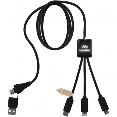 Logo trade promotional products image of: SCX.design C45 5-in-1 rPET charging cable with data transfer