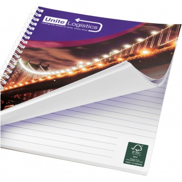 Logo trade promotional products image of: Desk-Mate® A5 spiral notebook with printed back cover
