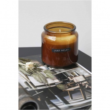 Logotrade promotional giveaways photo of: Wellmark Let's Get Cozy 650 g scented candle - cedar wood fragrance