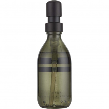 Logotrade promotional merchandise image of: Wellmark Discovery 200 ml hand soap dispenser and 150 g scented candle set - dark amber fragrance