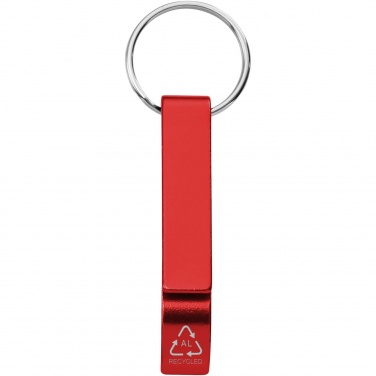 Logo trade promotional products image of: Tao RCS recycled aluminium bottle and can opener with keychain 