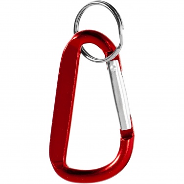 Logo trade promotional merchandise photo of: Timor RCS recycled aluminium carabiner keychain
