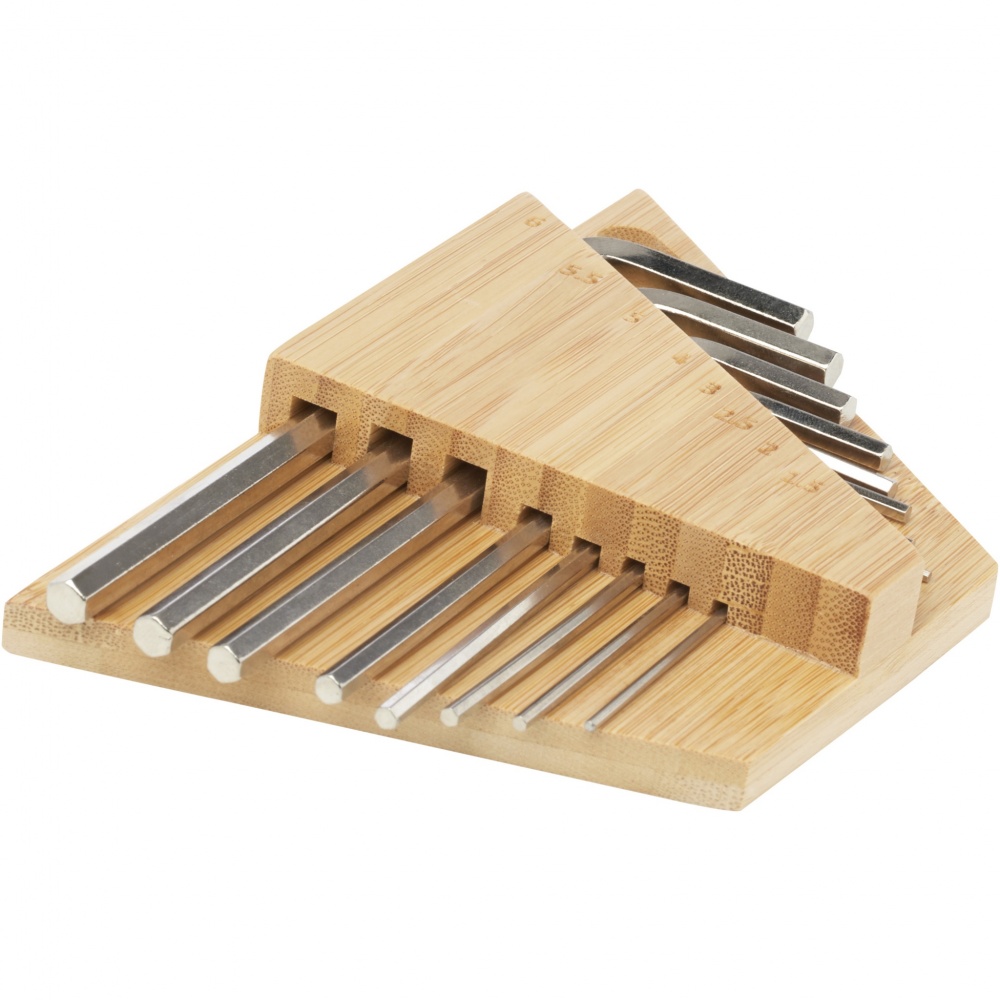 Logotrade corporate gift image of: Allen bamboo hex key tool set