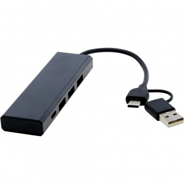 Logo trade promotional item photo of: Rise RCS recycled aluminium USB 2.0 hub