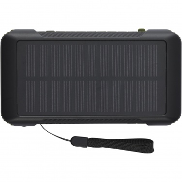 Logo trade promotional merchandise photo of: Soldy 10.000 mAh RCS recycled plastic solar dynamo power bank 