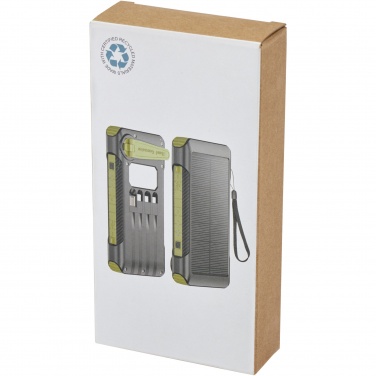 Logo trade corporate gift photo of: Soldy 10.000 mAh RCS recycled plastic solar dynamo power bank 