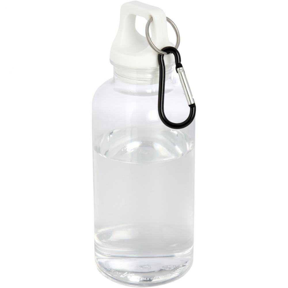 Logo trade promotional product photo of: Oregon 400 ml RCS certified recycled plastic water bottle with carabiner