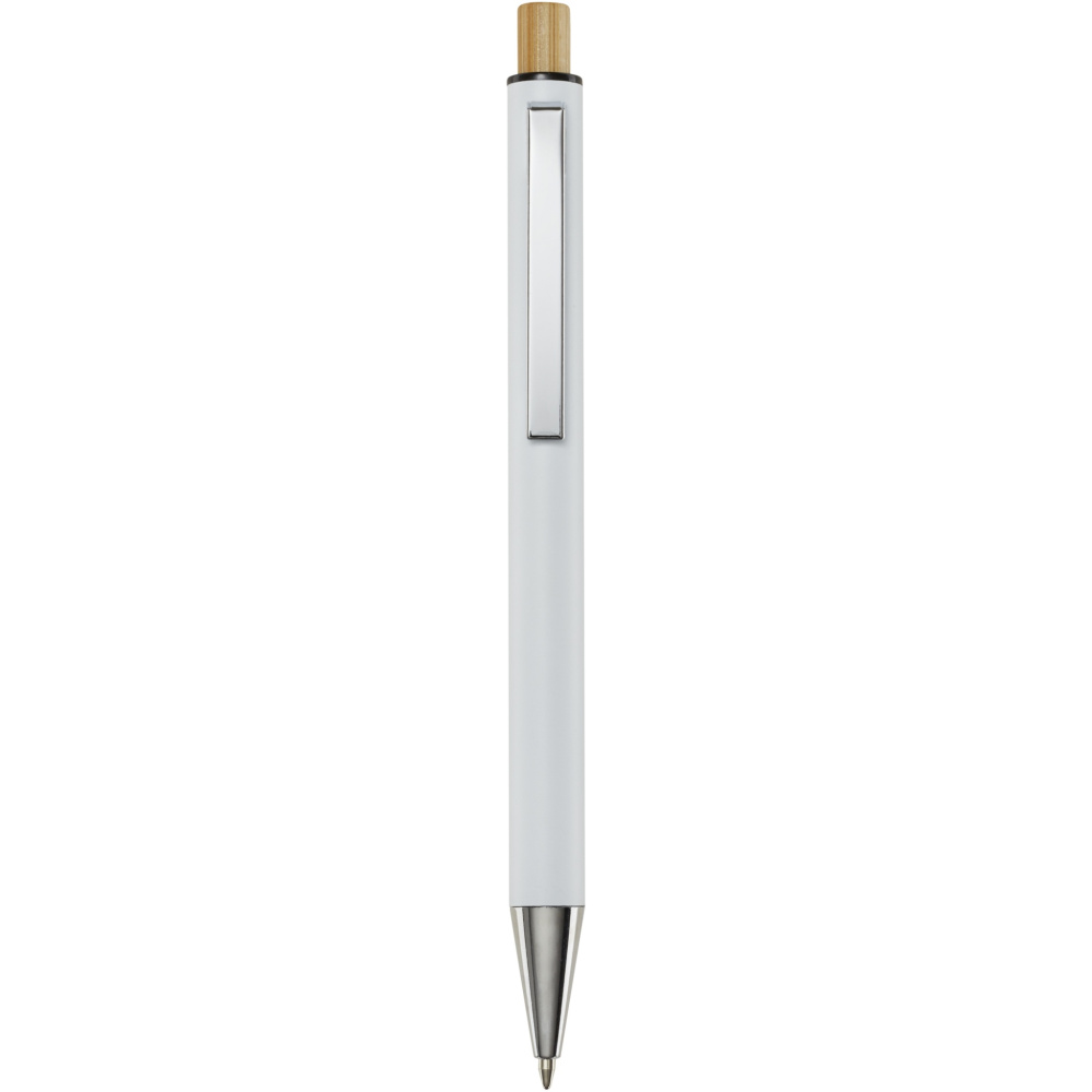 Logo trade advertising products picture of: Cyrus recycled aluminium ballpoint pen (black ink)
