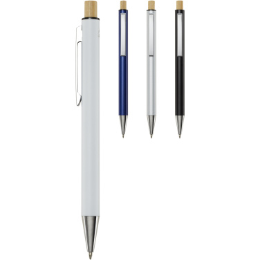 Logo trade advertising product photo of: Cyrus recycled aluminium ballpoint pen (black ink)