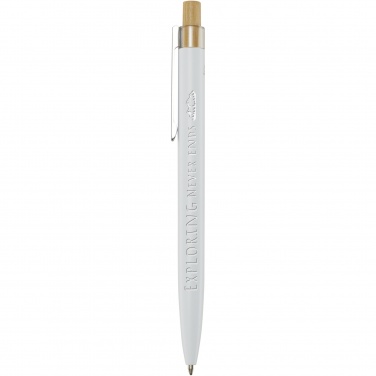 Logo trade promotional giveaways image of: Nooshin recycled aluminium ballpoint pen  (blue ink)