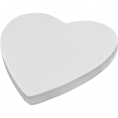 Logo trade promotional giveaway photo of: Sticky-Mate® heart-shaped recycled sticky notes