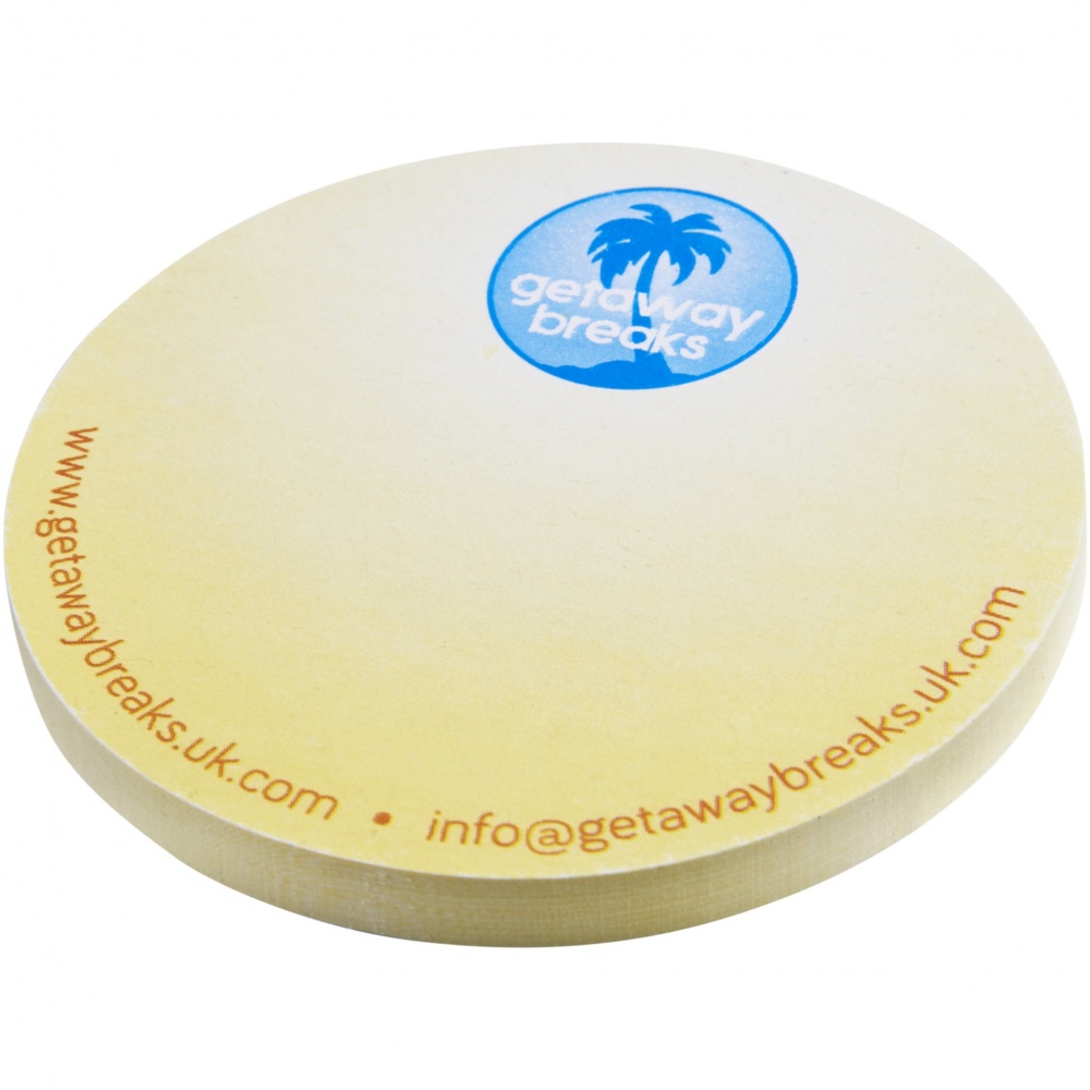 Logo trade promotional products image of: Sticky-Mate® circle-shaped recycled sticky notes