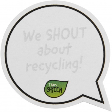 Logo trade promotional products picture of: Sticky-Mate® speech bubble-shaped recycled sticky notes