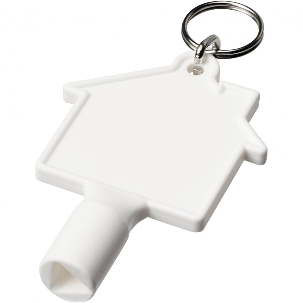 Logotrade promotional item image of: Maximilian house-shaped recycled utility key keychain
