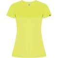 Imola short sleeve women's sports t-shirt, Fluor Yellow