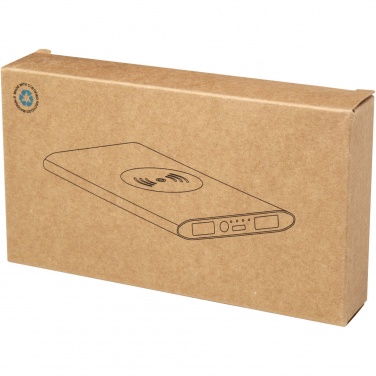 Logo trade promotional item photo of: Juice 8000 mAh Type-C recycled aluminium wireless power bank