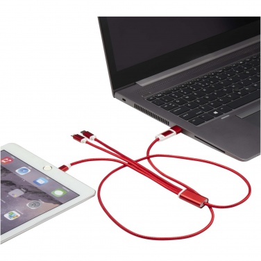 Logo trade corporate gifts picture of: Versatile 5-1 recycled aluminium charging cable