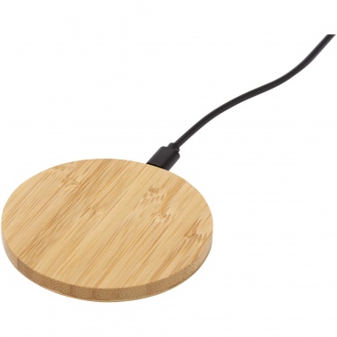 Logotrade promotional product picture of: Essence 15W bamboo wireless charging pad