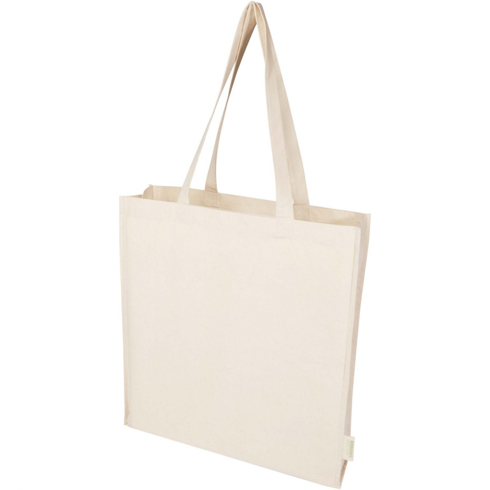 Logo trade corporate gifts image of: Orissa 180 g/m² organic full gusset tote bag 14L