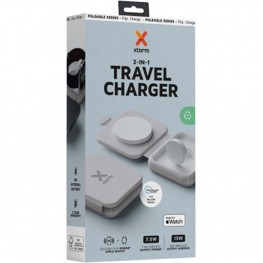 Logotrade promotional item picture of: Xtorm XWF21 15W foldable 2-in-1 wireless travel charger