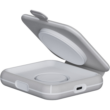 Logo trade business gift photo of: Xtorm XWF21 15W foldable 2-in-1 wireless travel charger