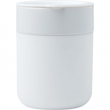 Logo trade corporate gifts image of: Java 330 ml ceramic tumbler with silicone wrap and plastic lid