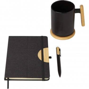 Logo trade corporate gifts image of: Laura A5 hard cover notebook and ballpoint pen gift set