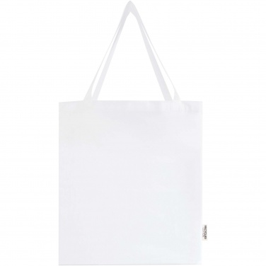 Logo trade promotional merchandise photo of: Madras 140 g/m² GRS recycled cotton gusset tote bag