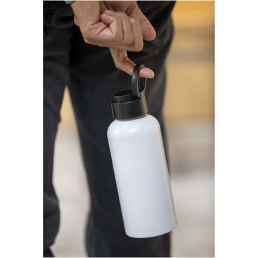 Logo trade advertising products picture of: Trinity 600 ml RCS certified recycled aluminium water bottle with RPET lid