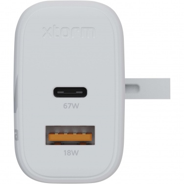 Logo trade promotional item photo of: Xtorm XEC067G GaN² Ultra 67W wall charger - UK plug