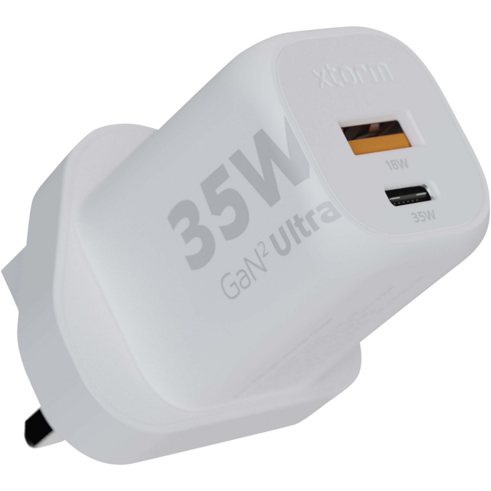 Logo trade promotional gifts image of: Xtorm XEC035 GaN² Ultra 35W wall charger - UK plug