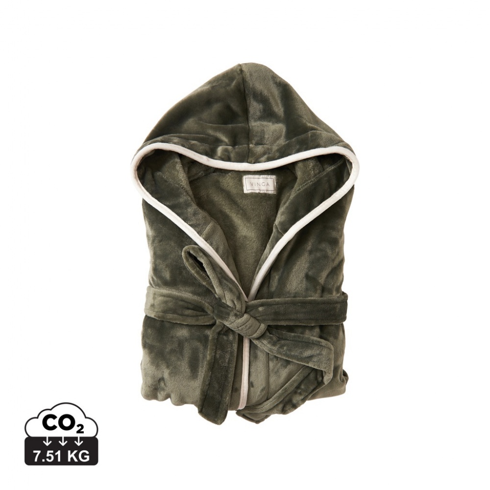 Logo trade corporate gift photo of: VINGA Louis luxury plush GRS RPET robe size S-M