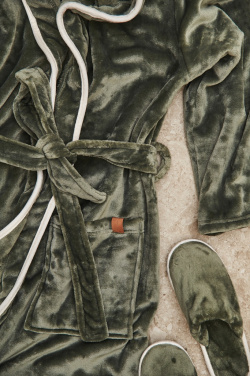 Logo trade promotional product photo of: VINGA Louis luxury plush GRS RPET robe size S-M