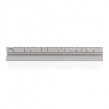 Logo trade promotional merchandise picture of: 15cm. Aluminum triangular ruler