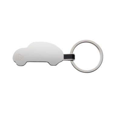 Logo trade business gifts image of: RCS recycled zinc alloy car keyring