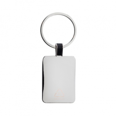 Logotrade promotional giveaway picture of: RCS recycled zinc alloy rectangle keyring