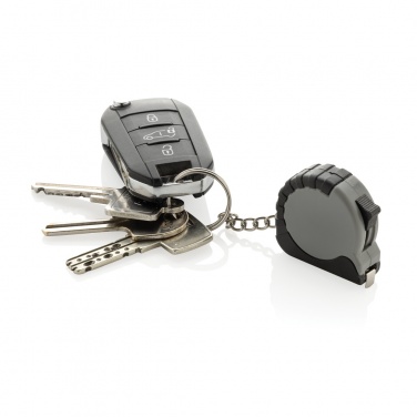 Logotrade promotional giveaway picture of: MeasureMate RCS reycled ABS 1 meter tape keychain